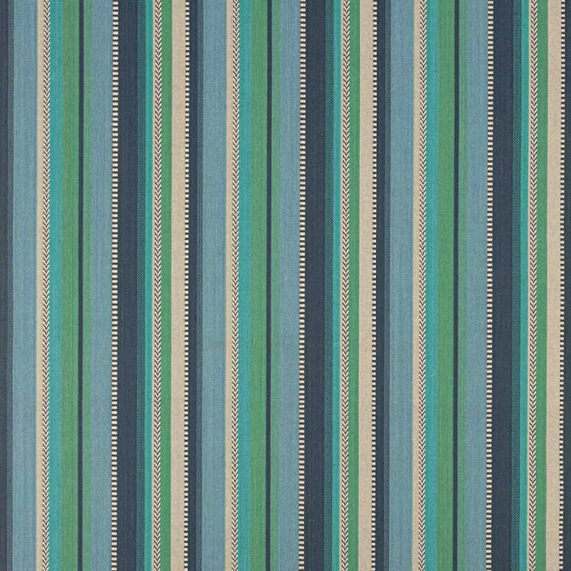 Kansa Stripe Blue – Stoff von Jane Churchill