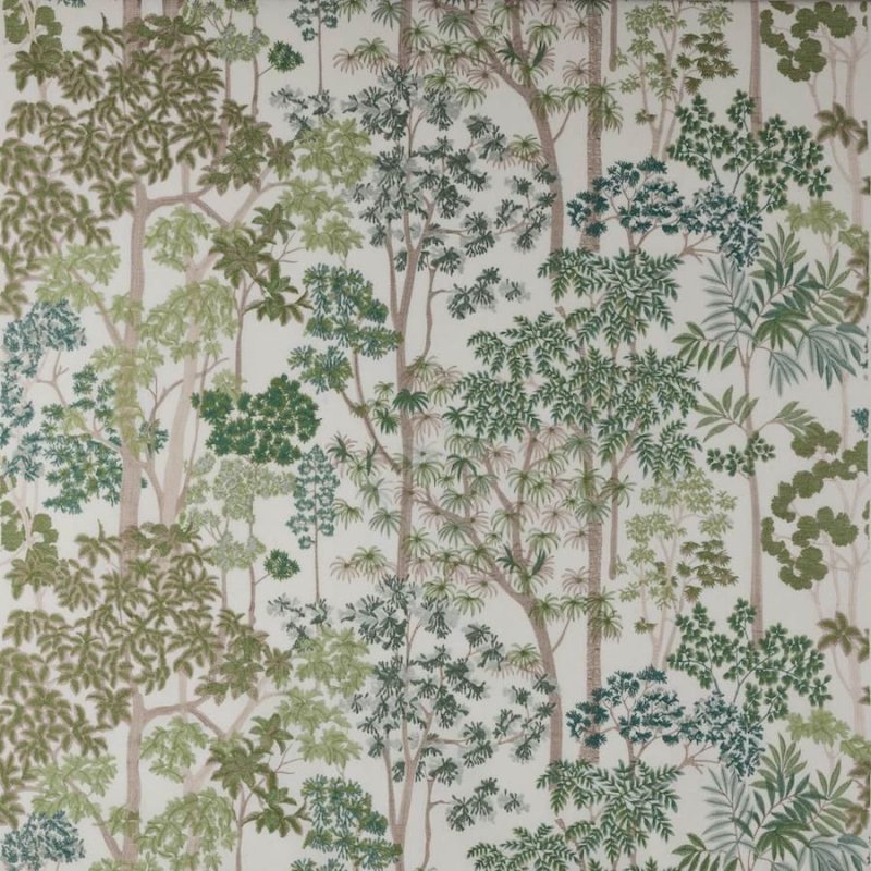 Kingswood Embroidery Green – Stoff von Jane Churchill