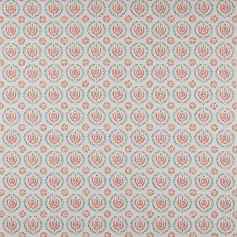 Preview: Jane Churchill Kira Stoff in Coral/Slate