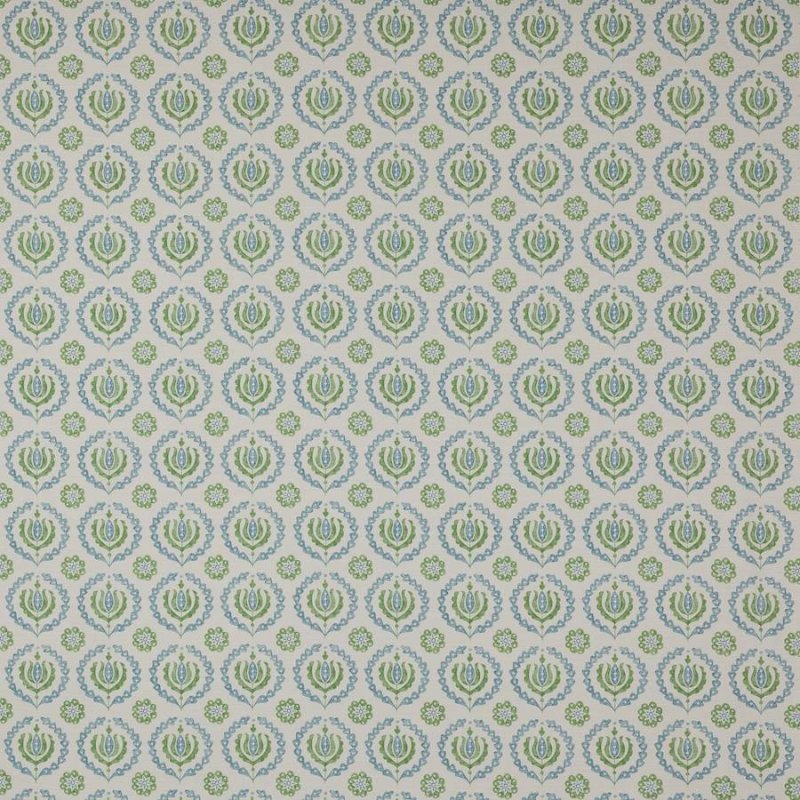 Jane Churchill Kira Stoff in Green/Blue