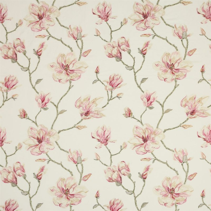 Preview: Jane Churchill Lola Flower Stoff in Pink/Green