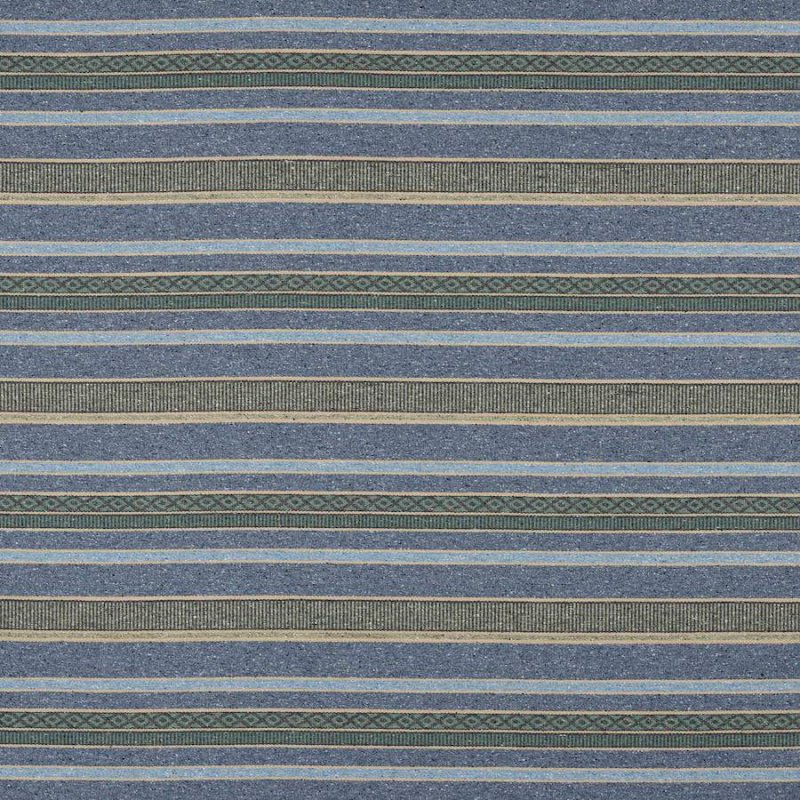 Jane Churchill Morro Stripe Wollstoff in Blue