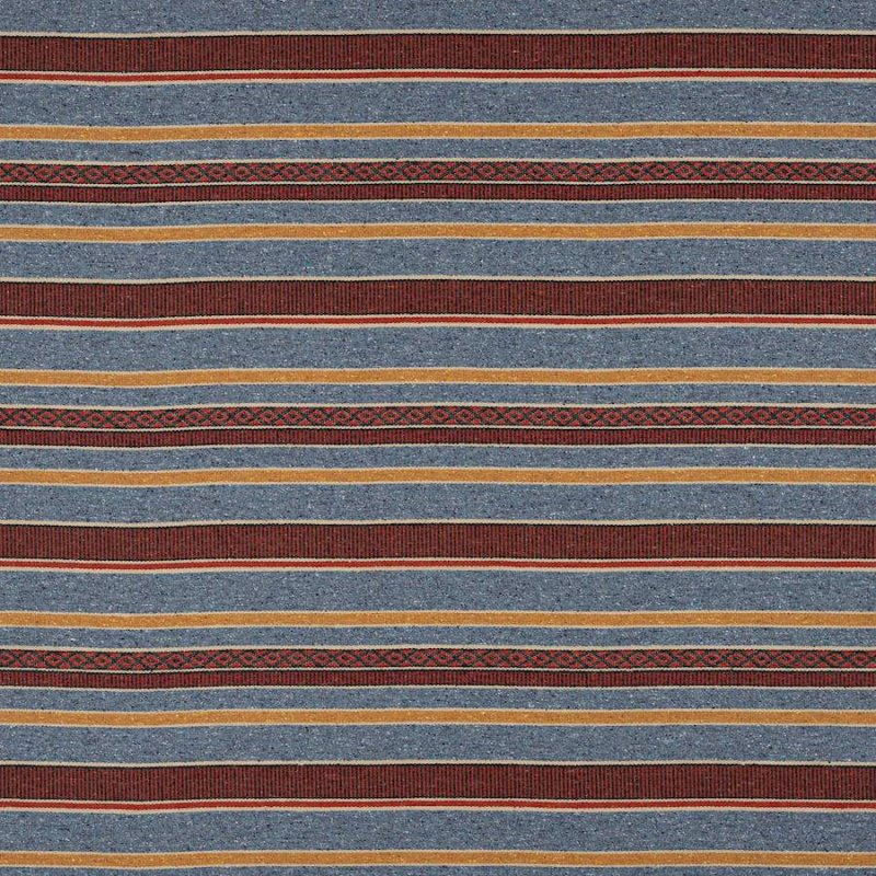 Preview: Jane Churchill Morro Stripe Wollstoff in Red/Blue