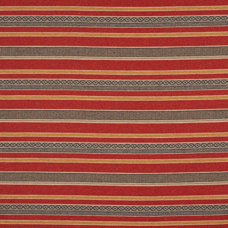 Preview: Jane Churchill Morro Stripe Wollstoff in Red