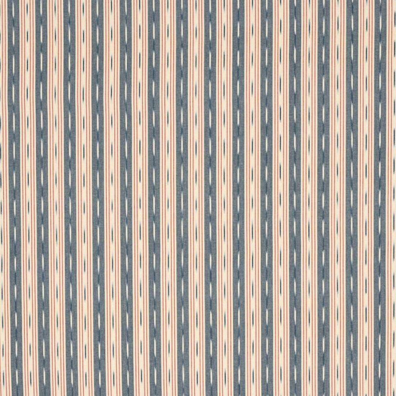 Jane Churchill Oxley Stripe Streifenstoff in Navy/Red