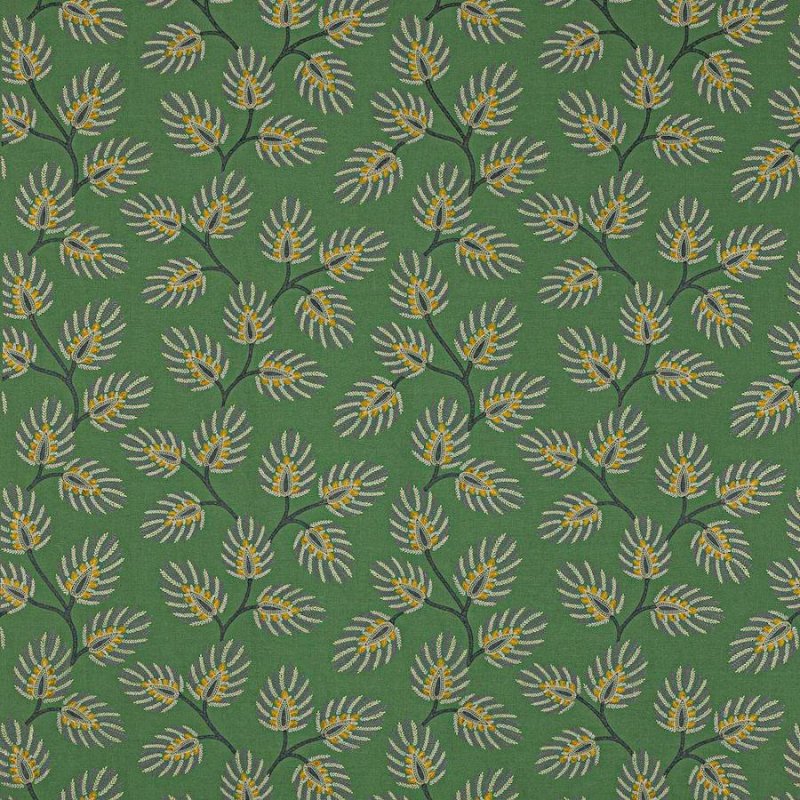 Jane Churchill Peacock Leaf Stoff in Green