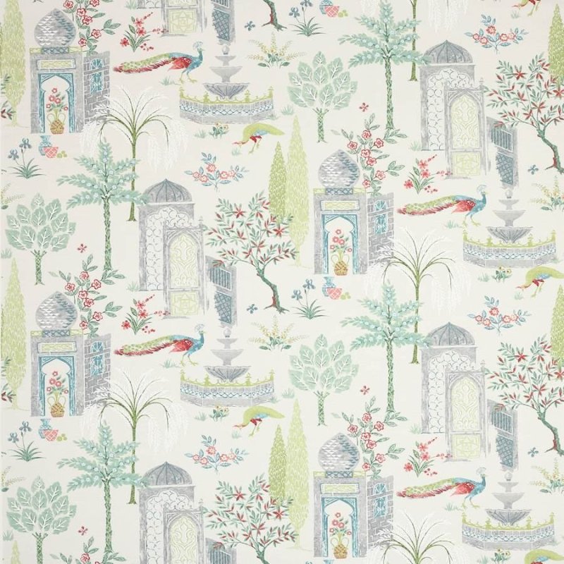 Persian Grove Green/Aqua – Stoff von Jane Churchill
