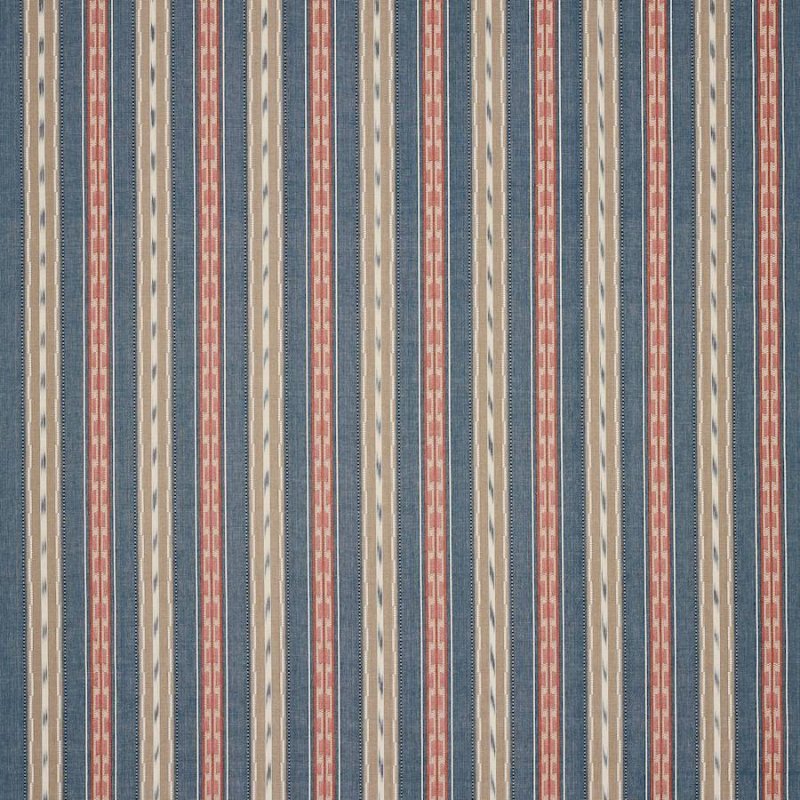 Preview: Jane Churchill Peto Stripe Streifenstoff in Navy/Red