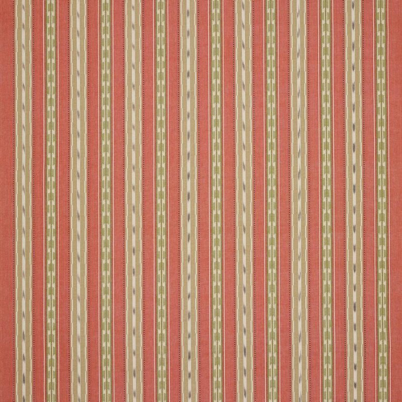 Preview: Jane Churchill Peto Stripe Streifenstoff in Olive/Red