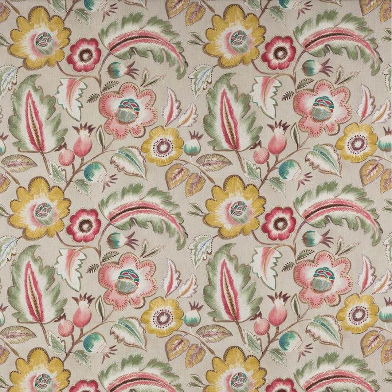 Preview: Jane Churchill Piper Stoff in Pink/Green