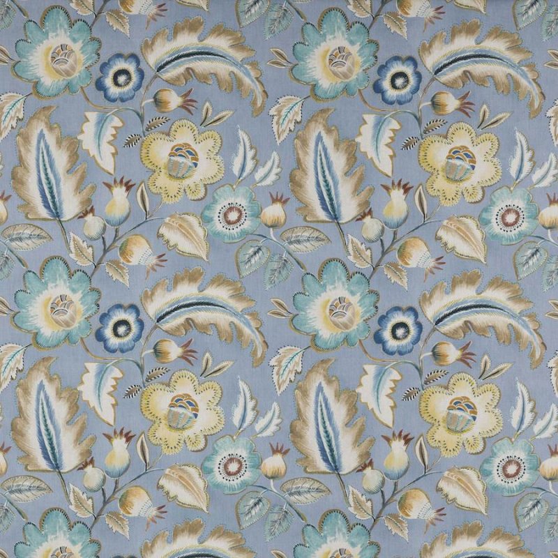 Preview: Jane Churchill Piper Stoff in Soft Blue