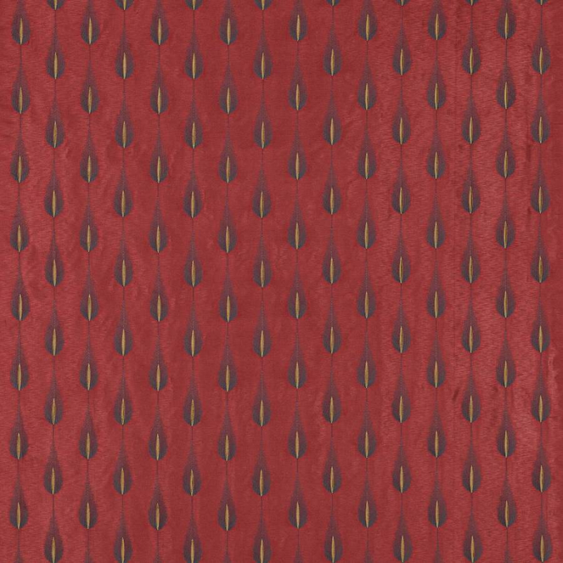 Jane Churchill Plato Stoff in Red/Gold