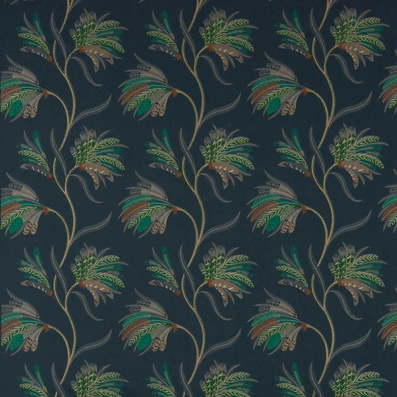 Preview: Jane Churchill Plumera Stoff in Indigo