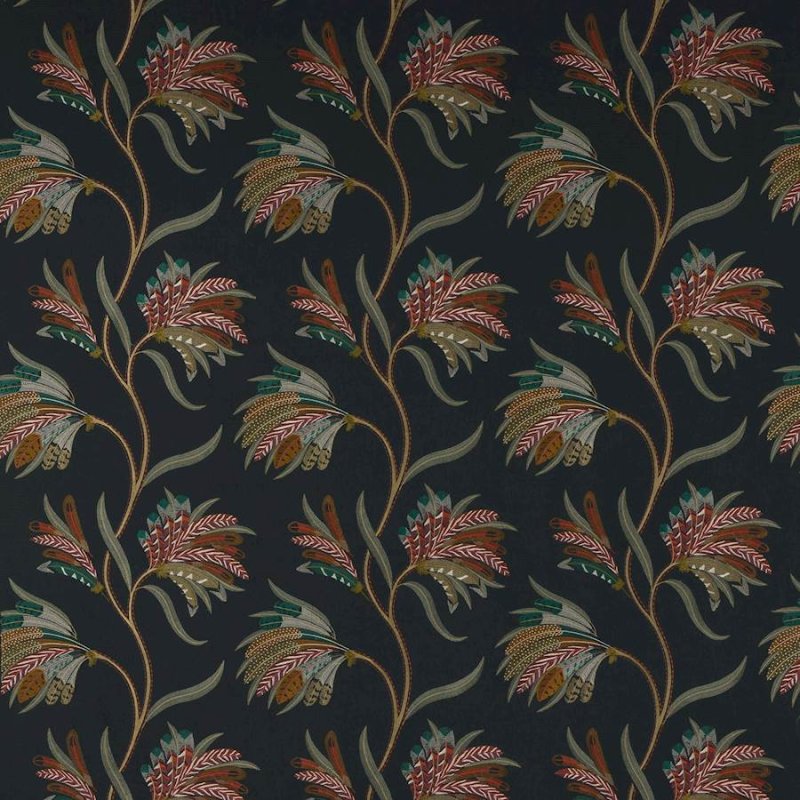 Preview: Jane Churchill Plumera Stoff in Midnight