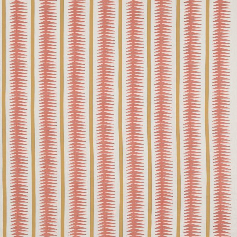 Jane Churchill Rae Leinenstoff in Coral/Ochre