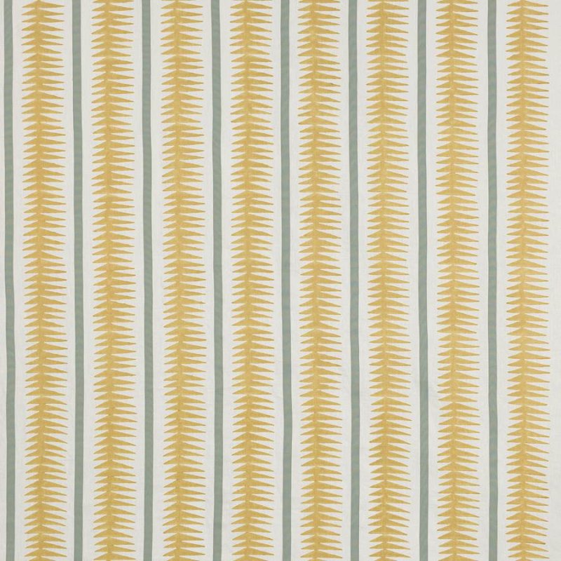 Jane Churchill Rae Leinenstoff in Yellow/Aqua