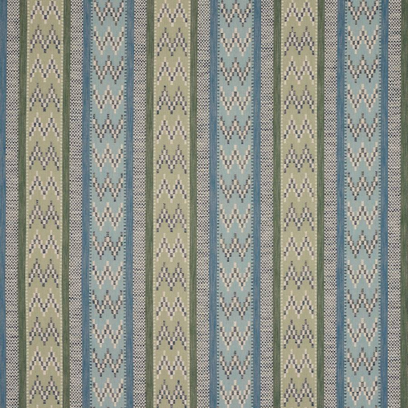 Jane Churchill Rivina Stripe Streifenstoff in Blue/Green