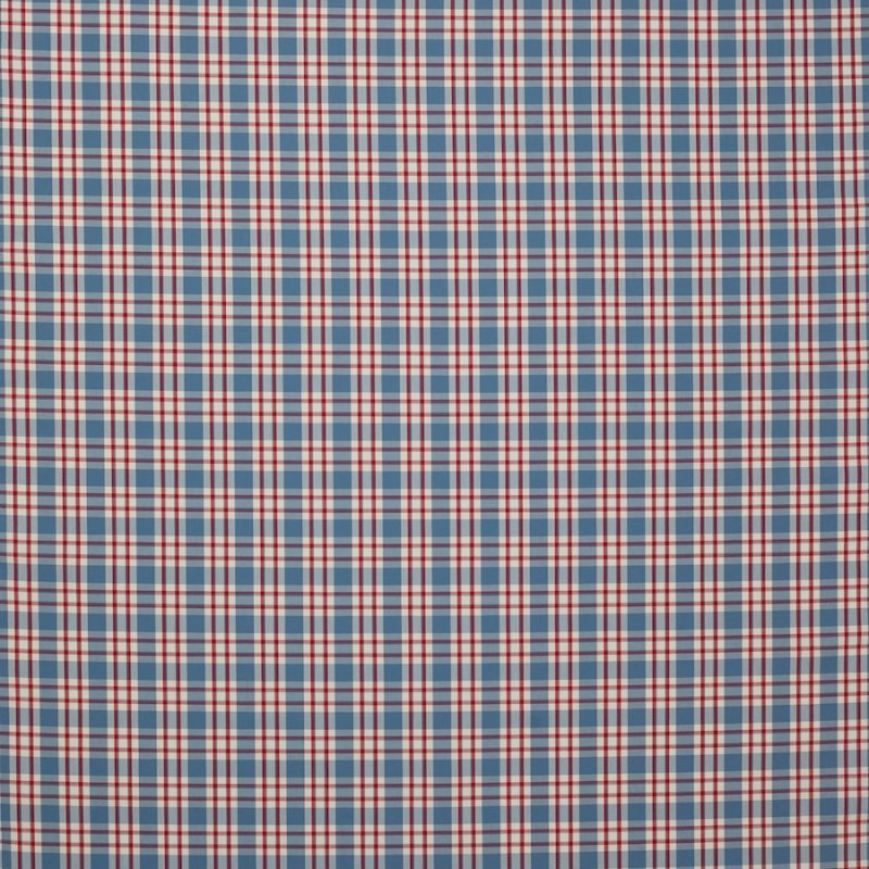 Jane Churchill Talla Check Karostoff in Blue/Red