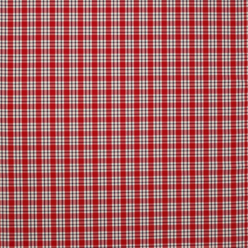 Preview: Jane Churchill Talla Check Karostoff in Red/Navy