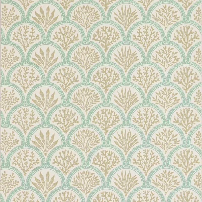 Coralli Tapete von Jane Churchill in Aqua