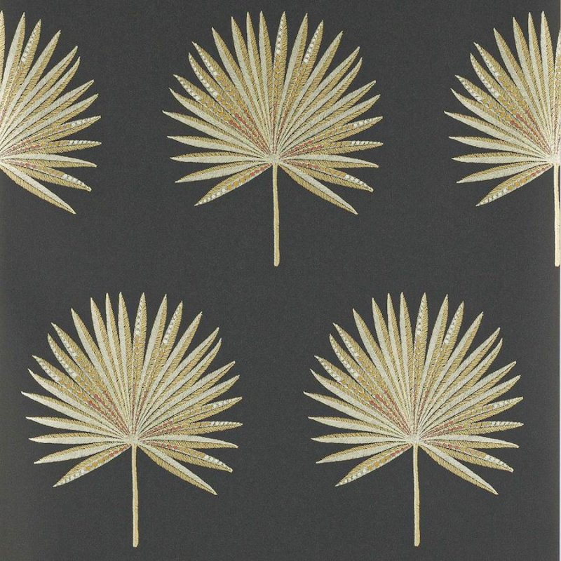 Fortunei Tapete von Jane Churchill in Black/Gold