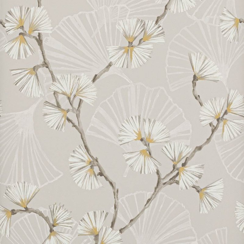 Preview: Snow Flower Tapete von Jane Churchill in Natural