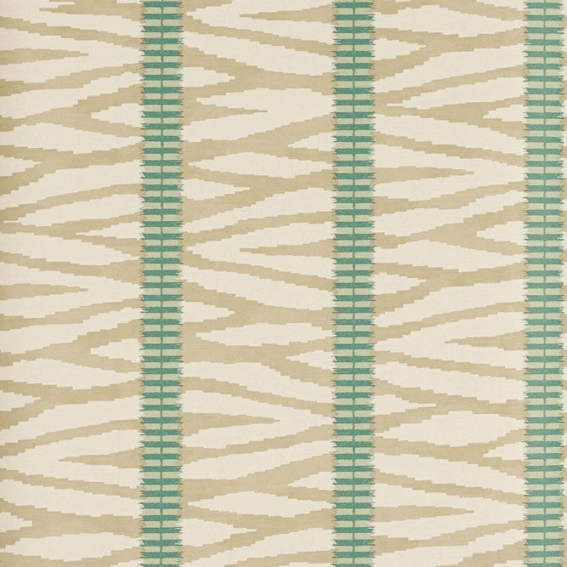 Preview: Wilder Tapete von Jane Churchill in Taupe/Aqua
