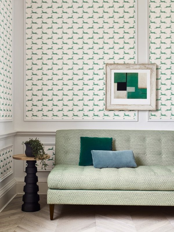 Sofa mit Bezug aus Jane Churchill Taplow in Green