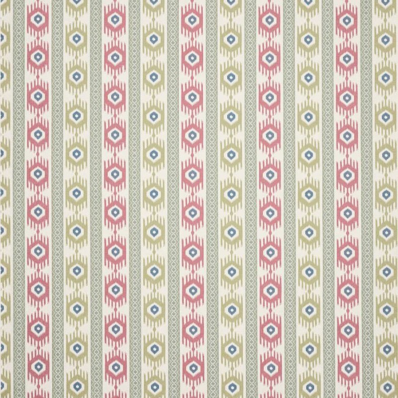 Preview: Jane Churchill Torrin Ikat-Stoff in Red/Green