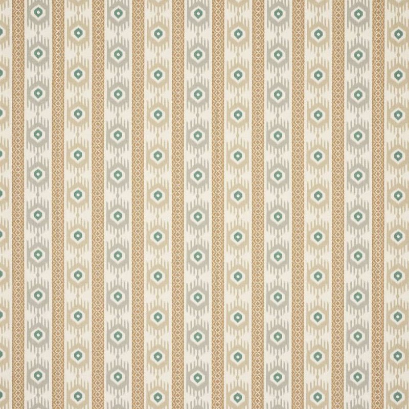 Jane Churchill Torrin Ikat-Stoff in Stone/Sienna