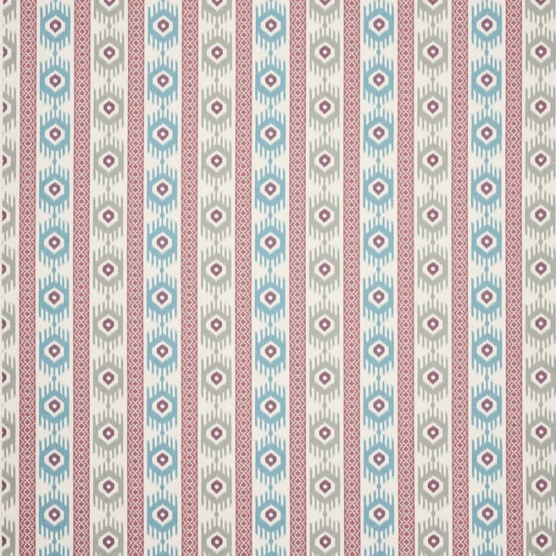 Preview: Jane Churchill Torrin Ikat-Stoff in Teal/Red