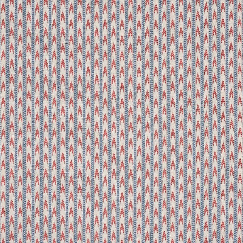 Jane Churchill Varro Webstoff in Blue/Red