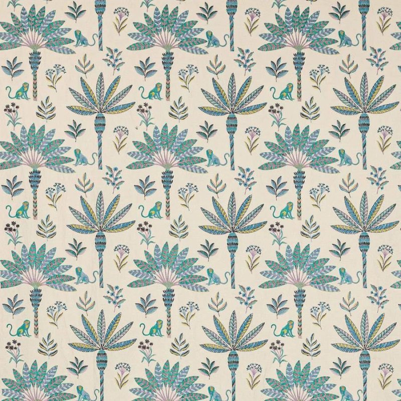 Preview: Zanzibar Blue – Stoff von Jane Churchill