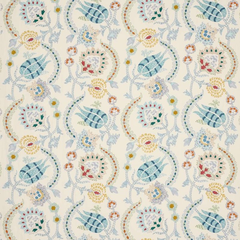 Preview: Jane Churchill Zaviera Stoff in Blue