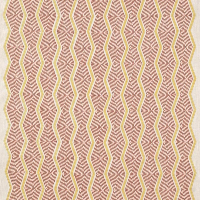 Preview: Zhiri Coral/Gold – Stoff von Jane Churchill