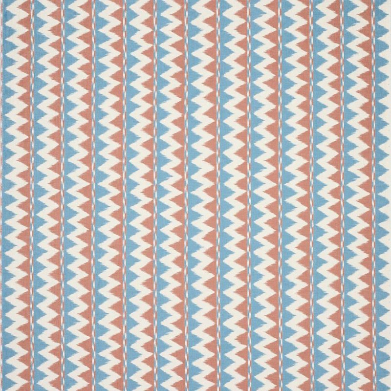 Preview: Jane Churchill Zuri Stoff in Tomato/Blue