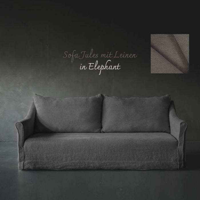 Sofa Jules mit Husse aus belgischem Leinen