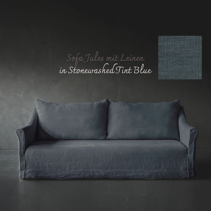 Sofa Jules mit Husse aus belgischem Leinen