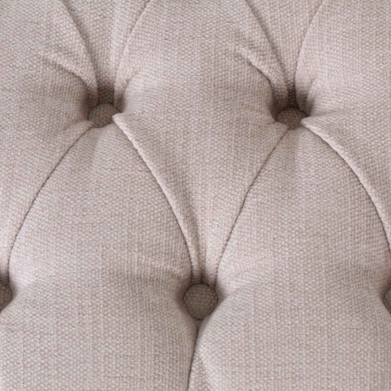 Preview: Bank Arezzo mit Knopfpolsterung in Leinen - Flamant - 104 cm