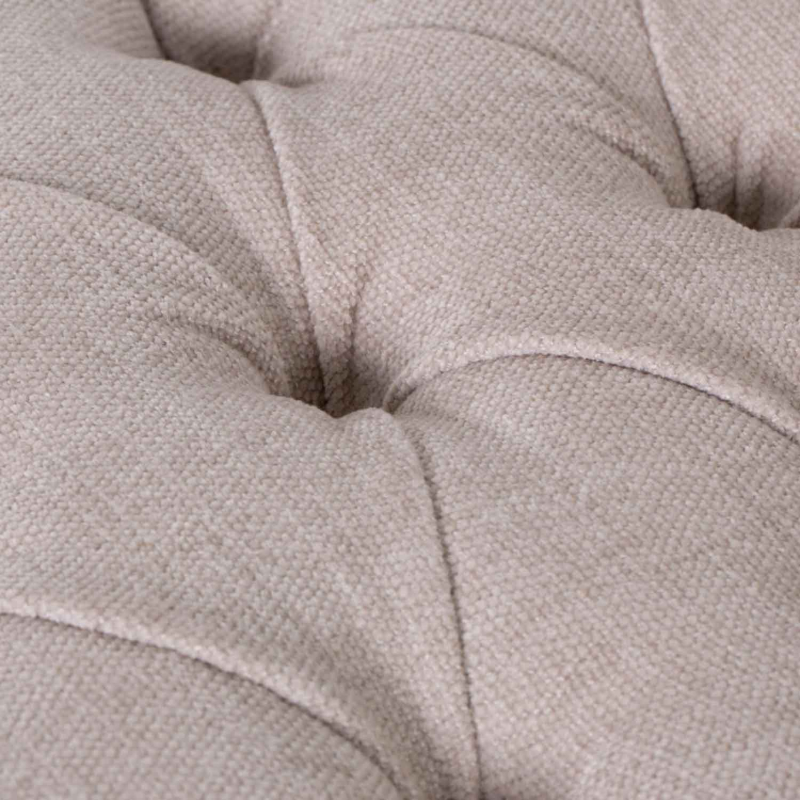 Bank Arezzo mit Knopfpolsterung in Leinen - Flamant - 104 cm