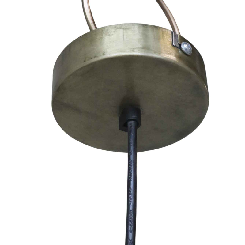 kleine Deckenleuchte aus Rattangeflecht