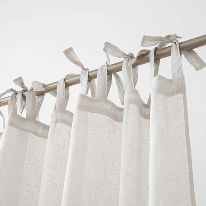 halbtransparenter Leinenvorhang aus feinem Garze-Leinen