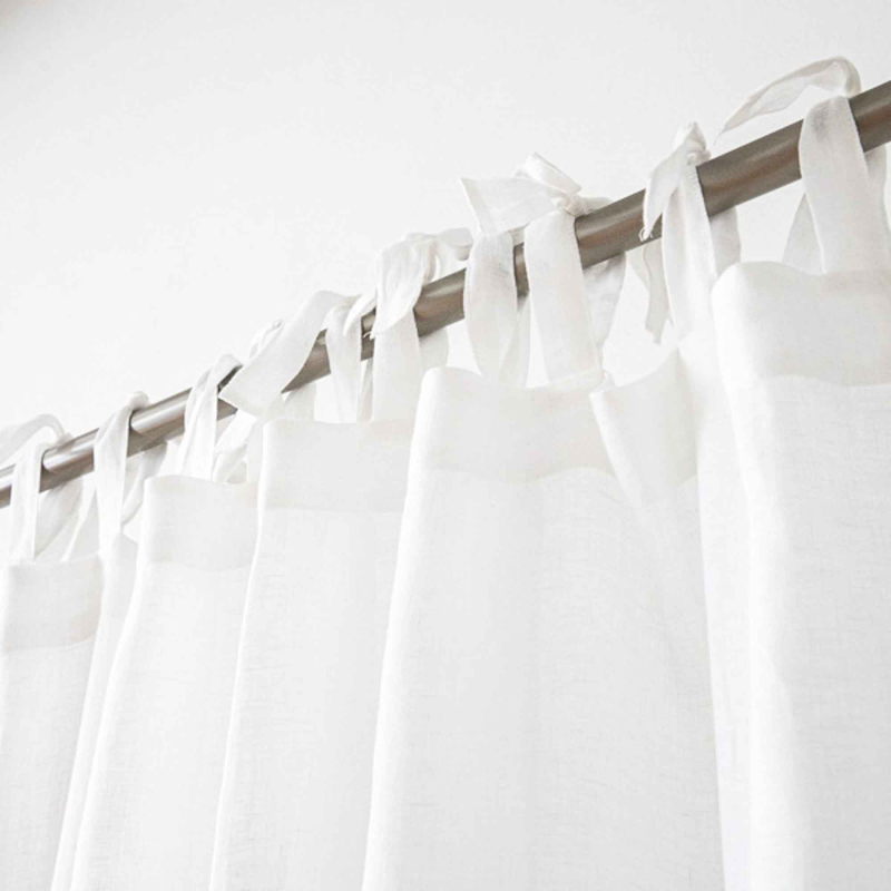 halbtransparenter Leinenvorhang aus feinem Garze-Leinen