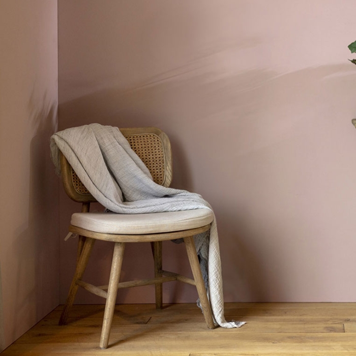 Stuhl Lynn aus Eiche und Rattan