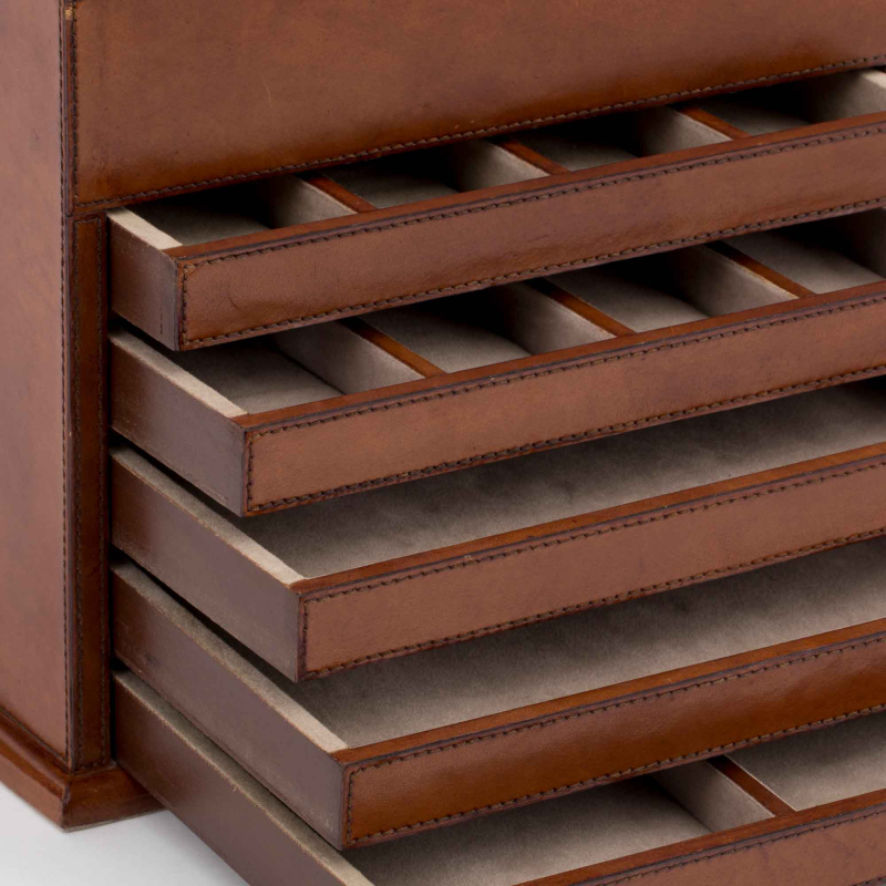 Preview: Manhattan Schmuck-Box aus Büffelleder - Flamant