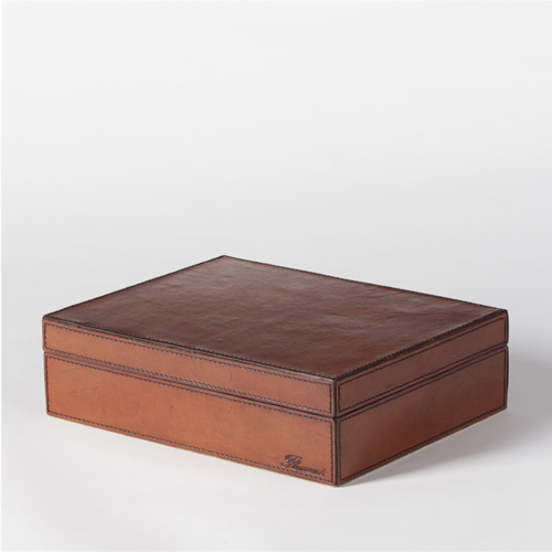Manhattan Jewellery-Box aus echtem Leder und mit Samtauskleidung von Flamant