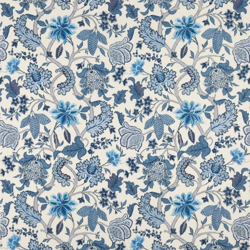 Manuel Canovas Bagatelle Leinenstoff in Bleu de Chine