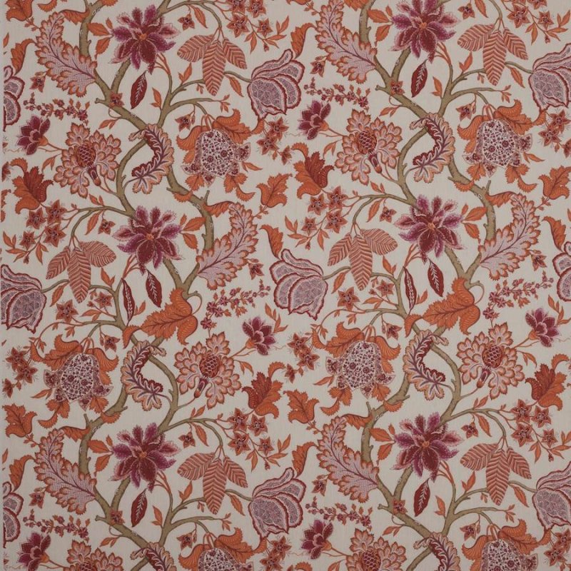 Preview: Manuel Canovas Bagatelle Leinenstoff in Corail
