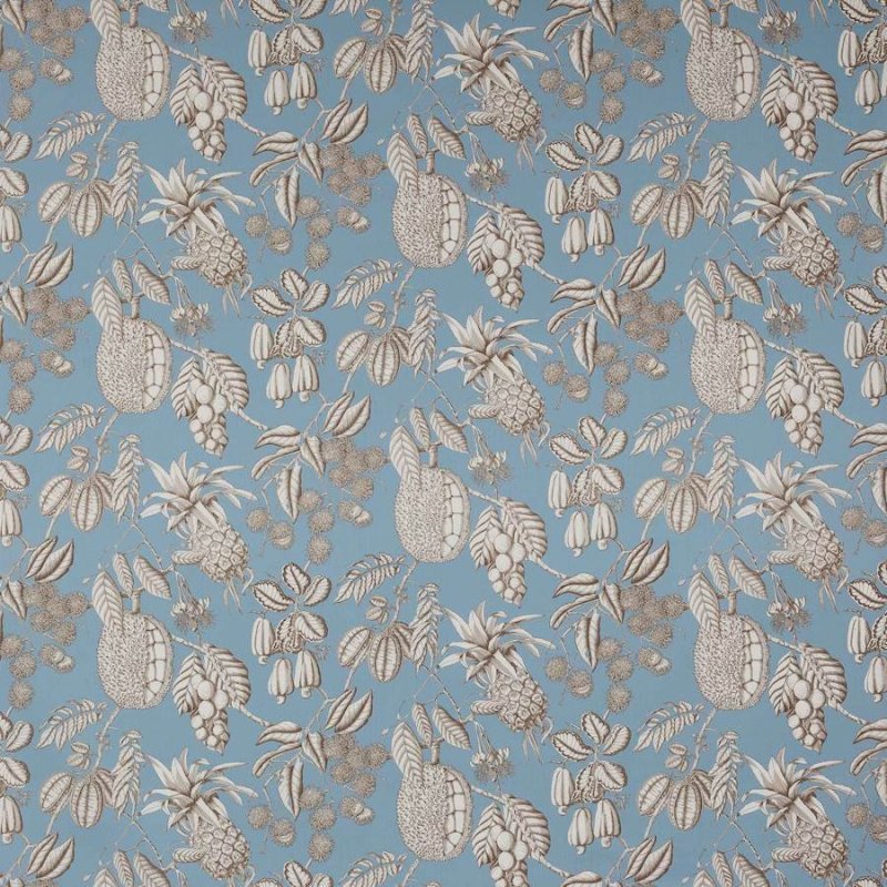Manuel Canovas Balangan Baumwollstoff in Ciel