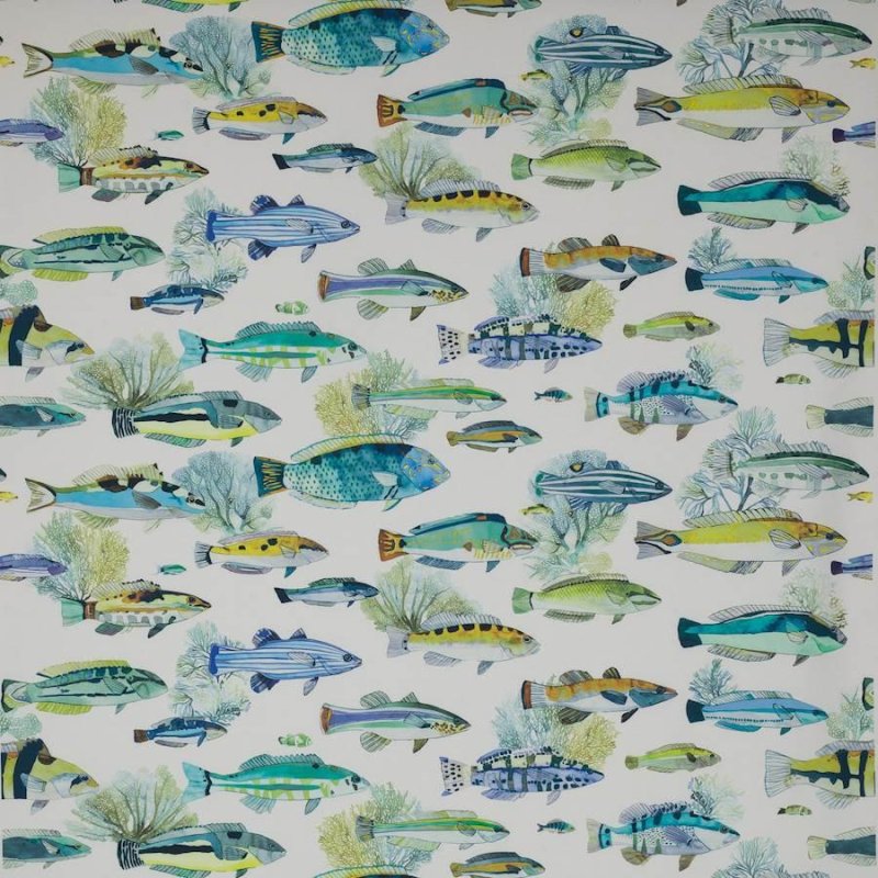 Fidji Aqua – Stoff von Manuel Canovas